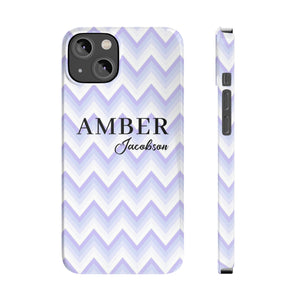 Personalized Purple Wavy iPhone Case