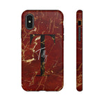 Red With Rose Gold Cracks Initial And Full Name