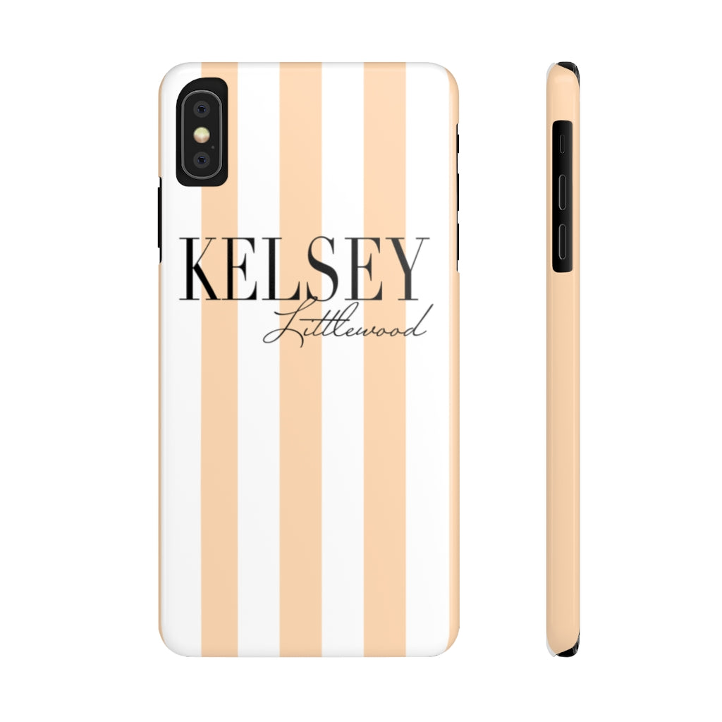 Personalized Peach La Mode iPhone Case