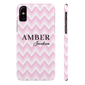 Personalized Wavy Pink iPhone Case