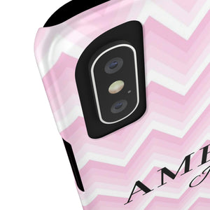 Personalized Wavy Pink iPhone Case