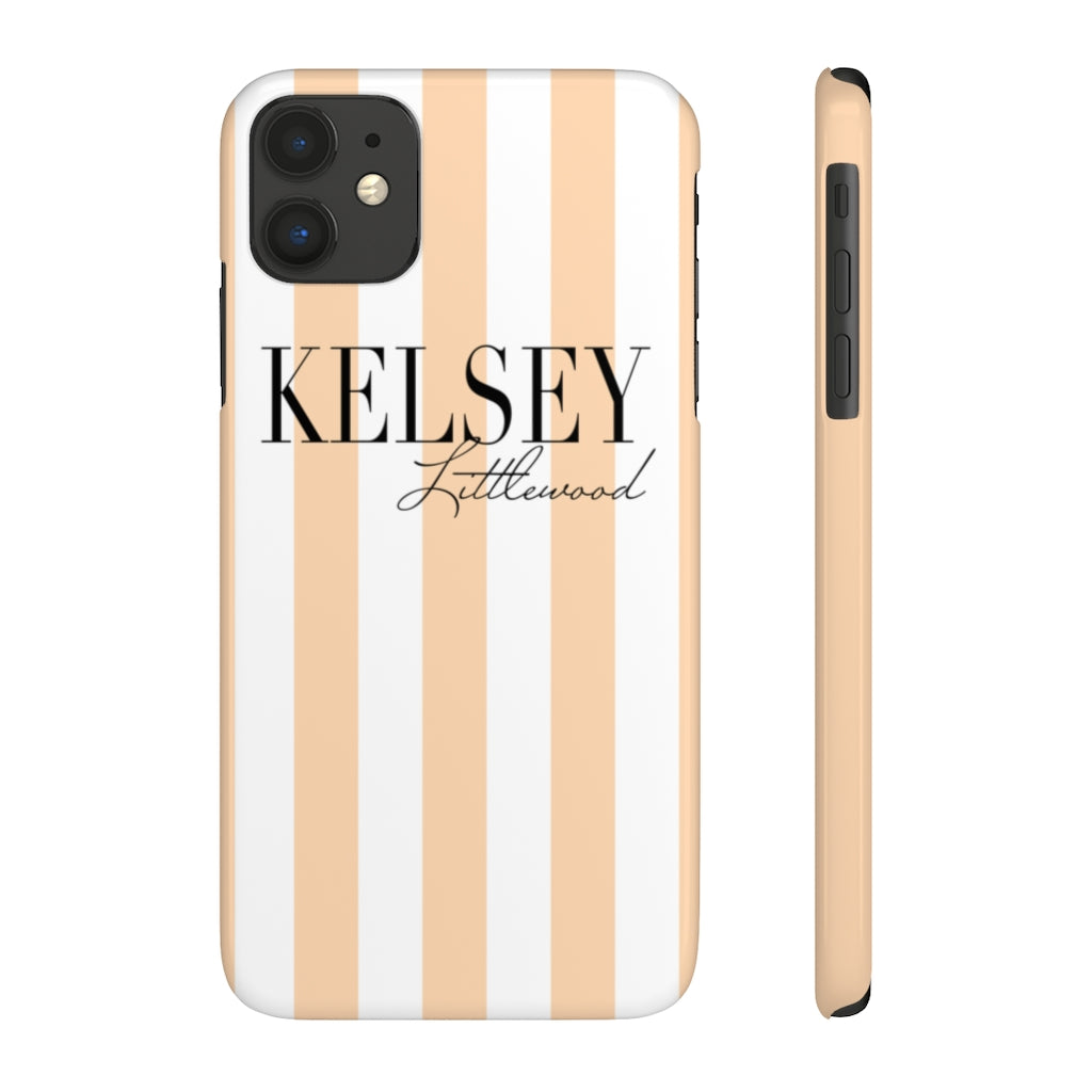Personalized Peach La Mode iPhone Case