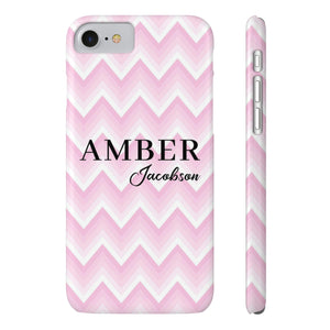 Personalized Wavy Pink iPhone Case