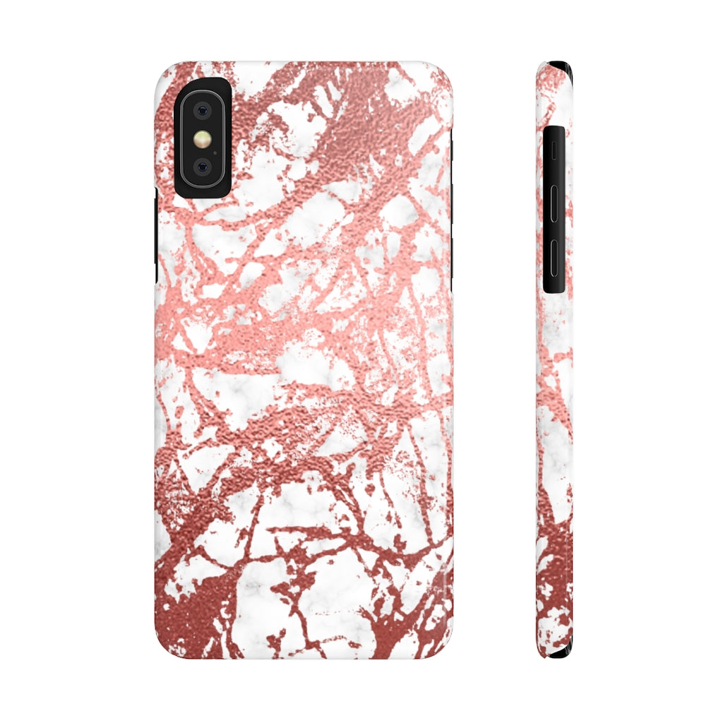 Marble with Rose Gold Accents Case Mate Slim Phone Case