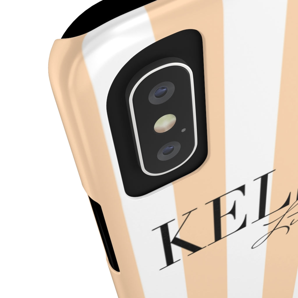 Personalized Peach La Mode iPhone Case