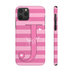 Pink Initial Heart Phone Case