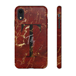 Red With Rose Gold Cracks Initial And Full Name