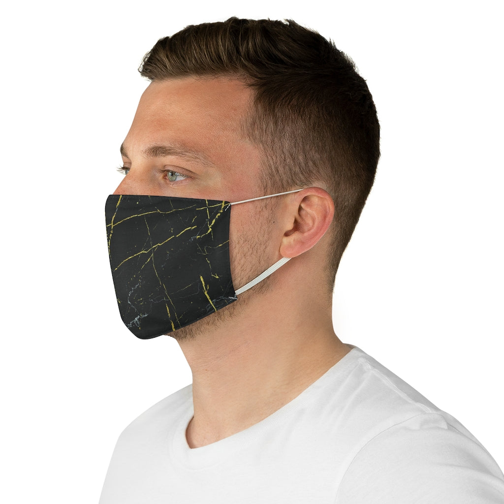 Black Marble Fabric Face Mask