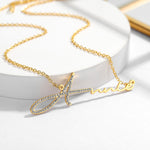 Personalized First Letter Iced Signature Necklace