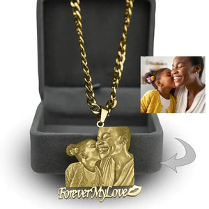 Personalized Photo with Nameplate Necklace