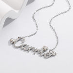 Personalized Iced Double Heart Necklace