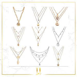 Multilayer Crystal Moon Necklaces - Limitless Jewellery