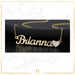 Personalized Iced Out Heart Necklace