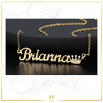 Personalized Iced Out Crown Necklace
