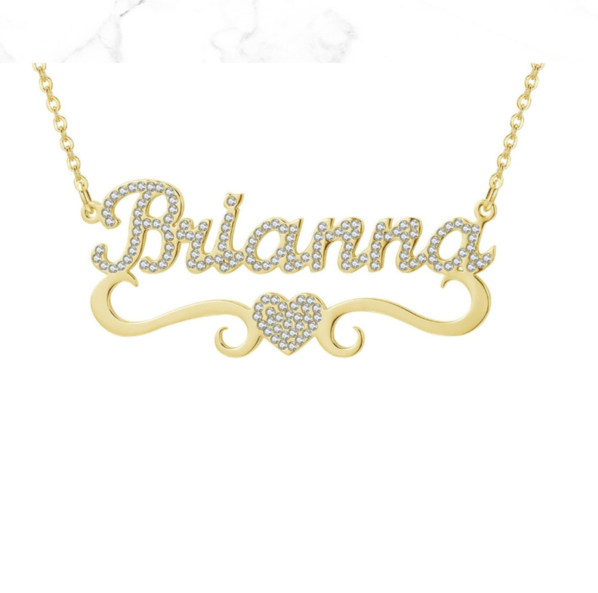 Icy Personalized Heart Necklace - Limitless Jewellery