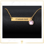 Personalized Birthstone Bar Necklace