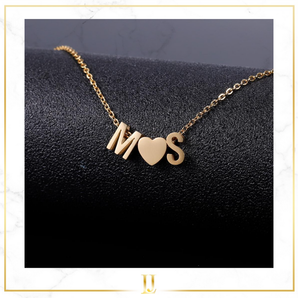 Heart Initial Necklace