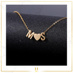 Heart Initial Necklace