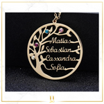 Personalized Birthstone Family Tree Necklace