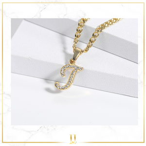 Icy A-Z Initial Necklace