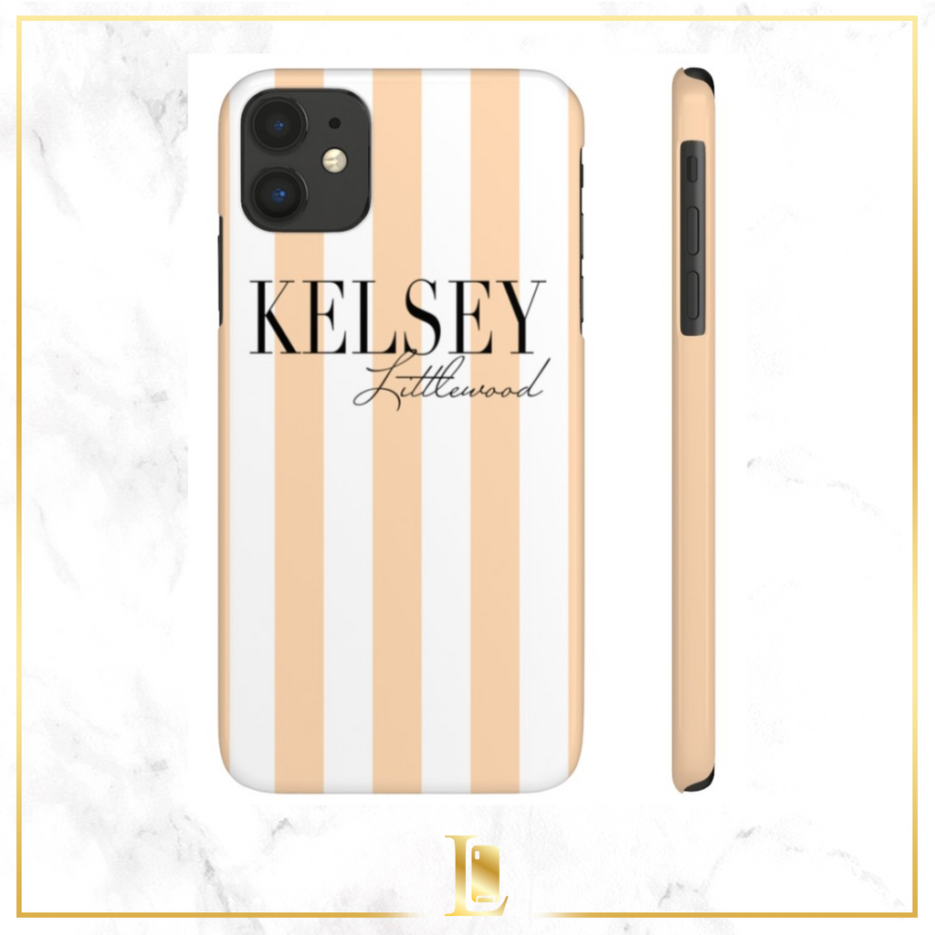 Personalized Peach La Mode iPhone Case