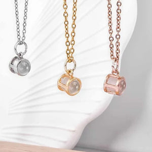 Personalized Photo Flower Necklace