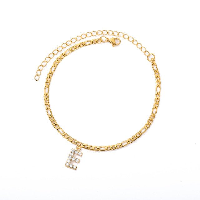 A-Z Initial Letter Anklet Bracelet - Limitless Jewellery