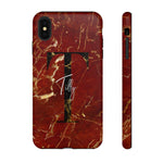 Red With Rose Gold Cracks Initial And Full Name