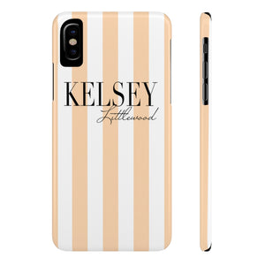 Personalized Peach La Mode iPhone Case