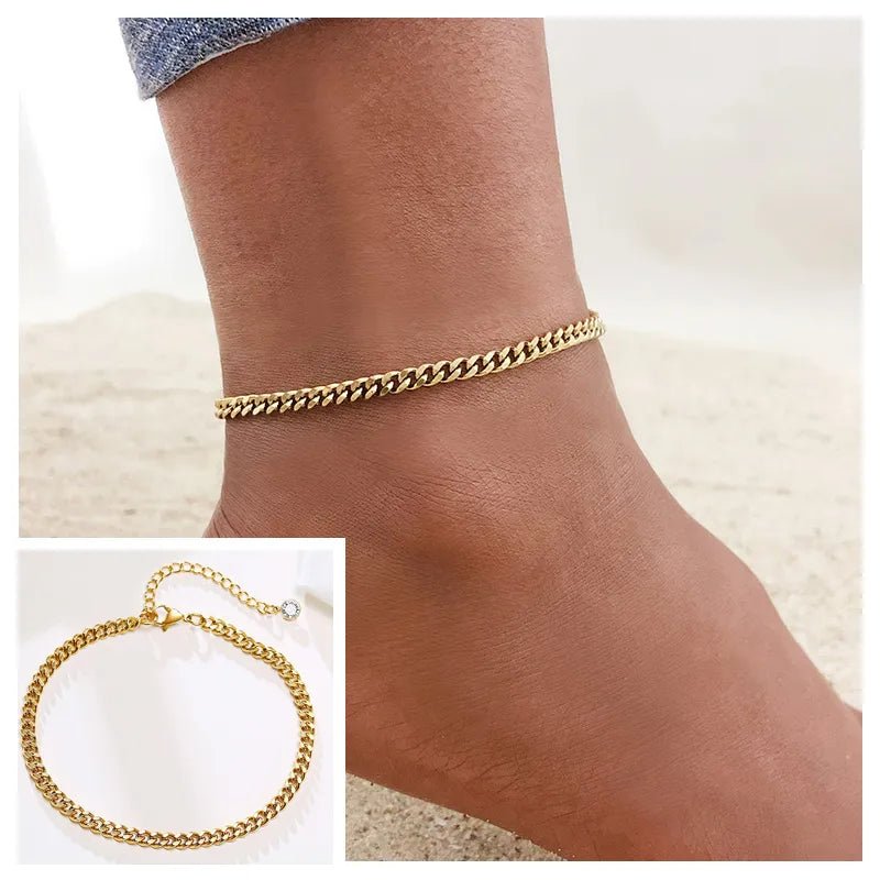 Adjustable Stainless Steel Snake Chain Anklet - Limitless Jewellery