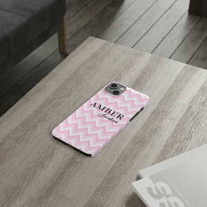 Personalized Wavy Pink iPhone Case