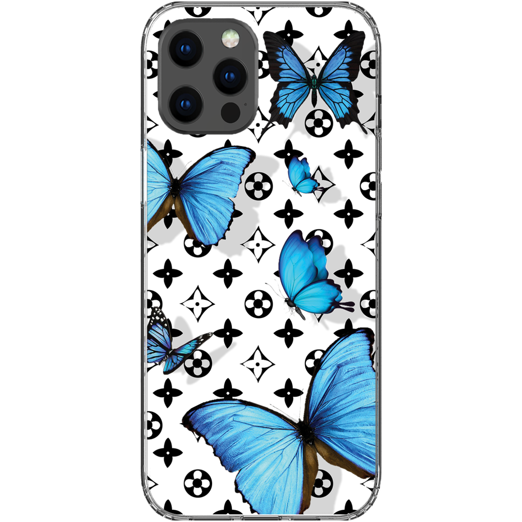 Butterfly Floral Transparent Iphone Case