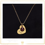 Personalized Birthstone Heart Necklace