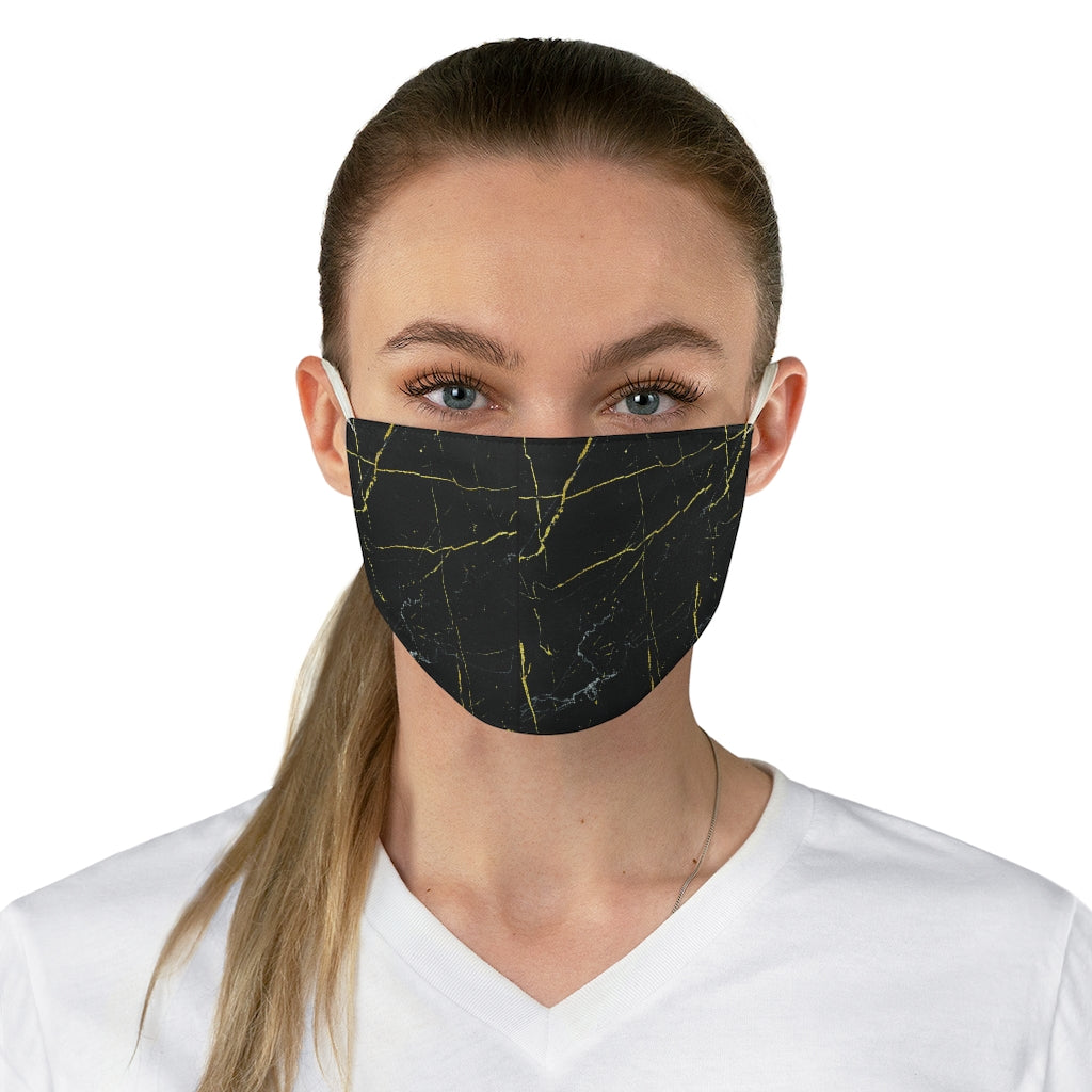 Black Marble Fabric Face Mask - Limitless Jewellery