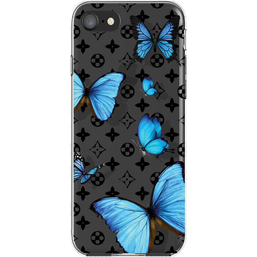 Butterfly Floral Transparent Iphone Case