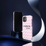 Personalized Wavy Pink iPhone Case