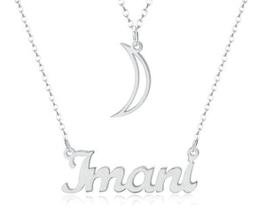 Personalized Layer Moon Necklace