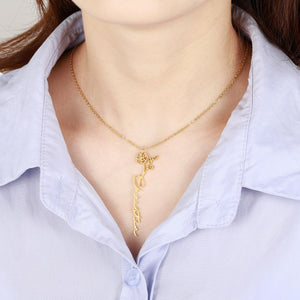 Personalized Flower Necklace