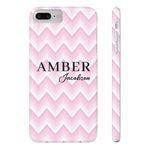Personalized Wavy Pink iPhone Case