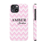 Personalized Wavy Pink iPhone Case