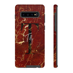 Red With Rose Gold Cracks Initial And Full Name