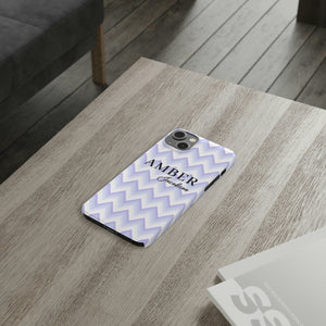 Personalized Purple Wavy iPhone Case