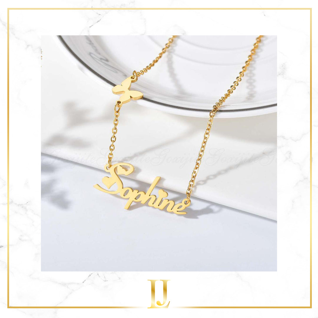 Personalized Butterfly Name Necklace - Limitless Jewellery