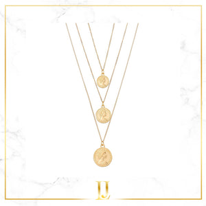 Carved Coin Necklace - Limitless Jewellery