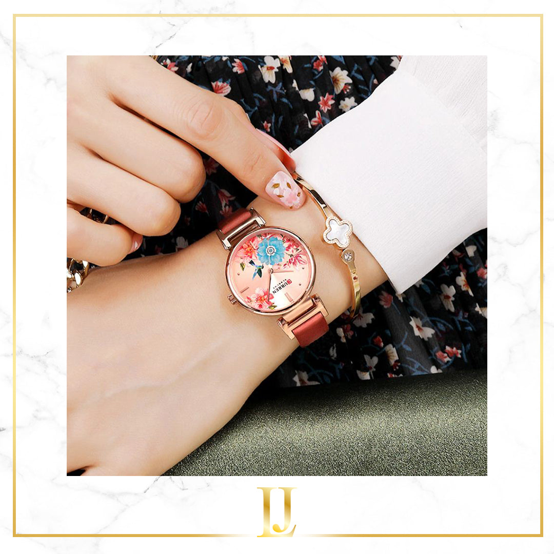 Flower Leather Women Watch - Limitless Jewellery