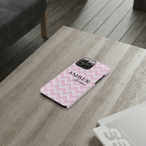 Personalized Wavy Pink iPhone Case