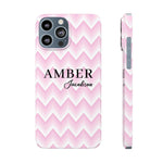 Personalized Wavy Pink iPhone Case
