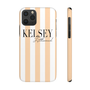 Personalized Peach La Mode iPhone Case