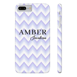 Personalized Purple Wavy iPhone Case