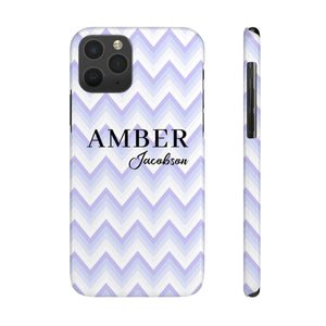 Personalized Purple Wavy iPhone Case